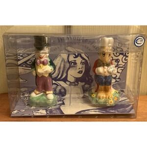 Alice In Wonderland Paul Cardew Salt & Pepper Shaker Madhatter & March Hare NIB